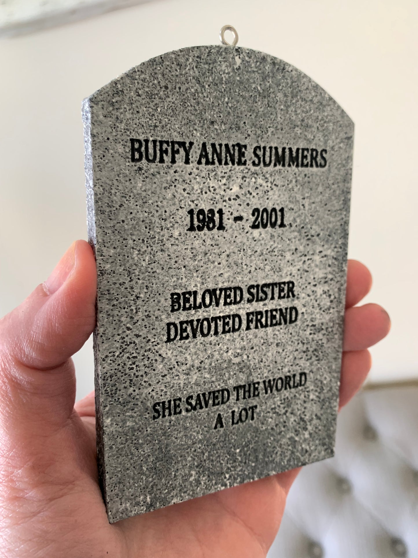Buffy Summers "The Vampire Slayer" Tombstone Ornament
