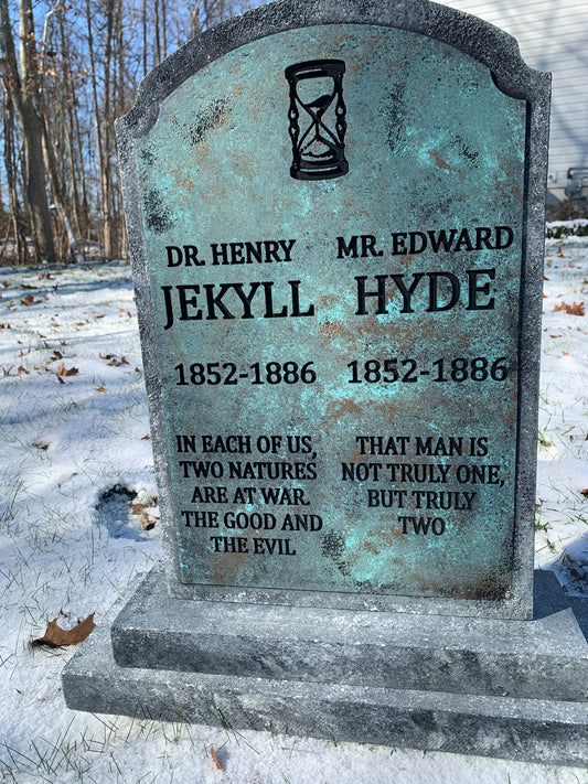 Dr. Henry Jekyll and Mr. Edward Hyde Halloween Tombstone