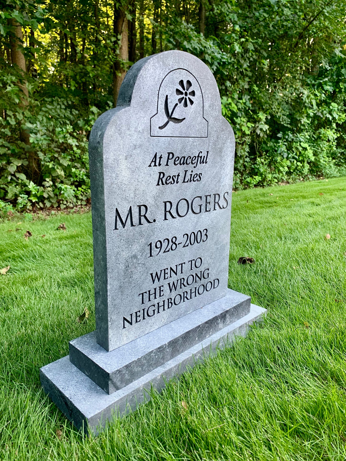 Mr. Rogers Went to the Wrong Neighborhood Tombstone