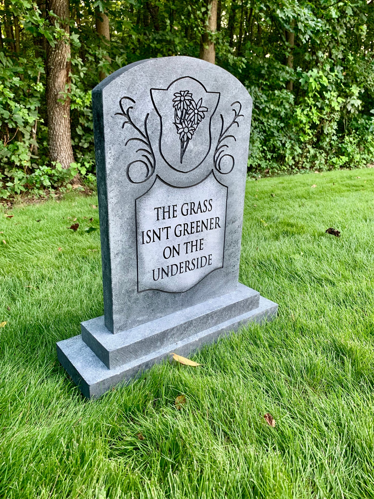 The Grass Isn't Greener on the Underside Tombstone