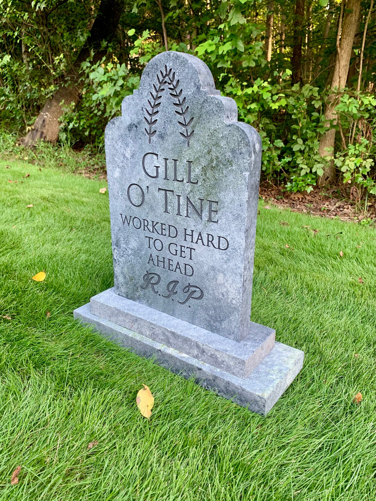 Gill O' Tine Silly Halloween Tombstone