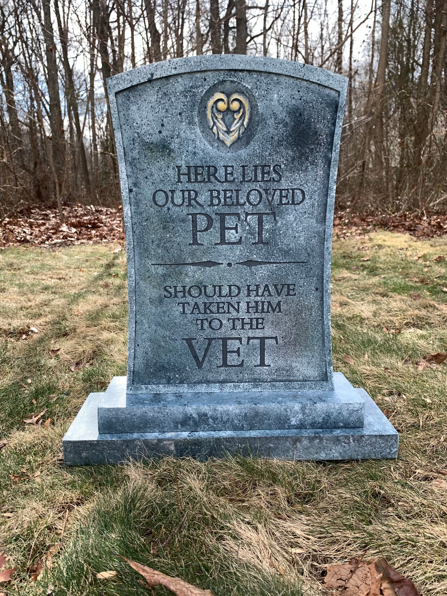 Here Lies Our Beloved Pet, Should Have Taken Him To The Vet