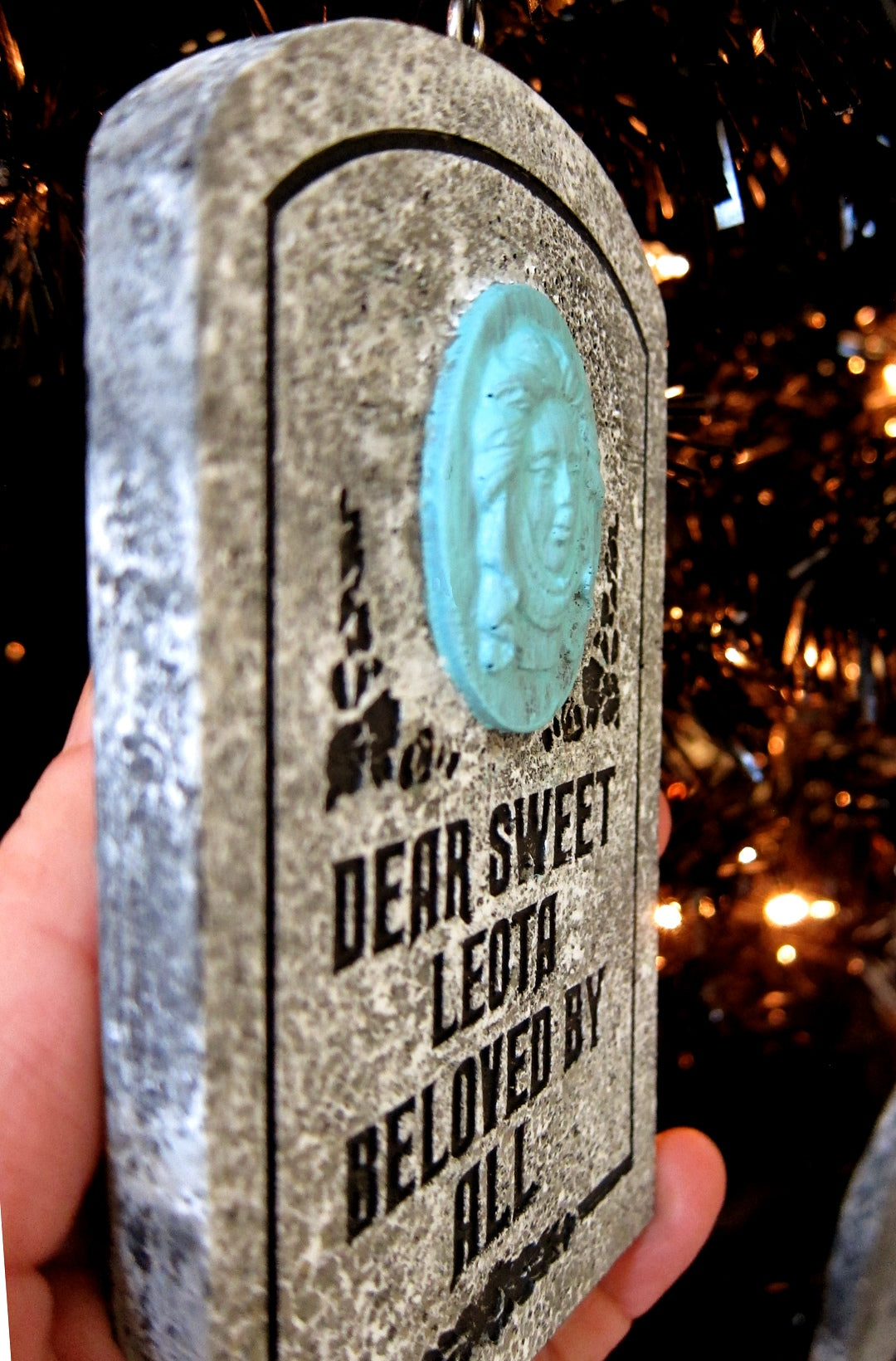 Madame Leota Haunted Mansion Mini Ornament Tombstone