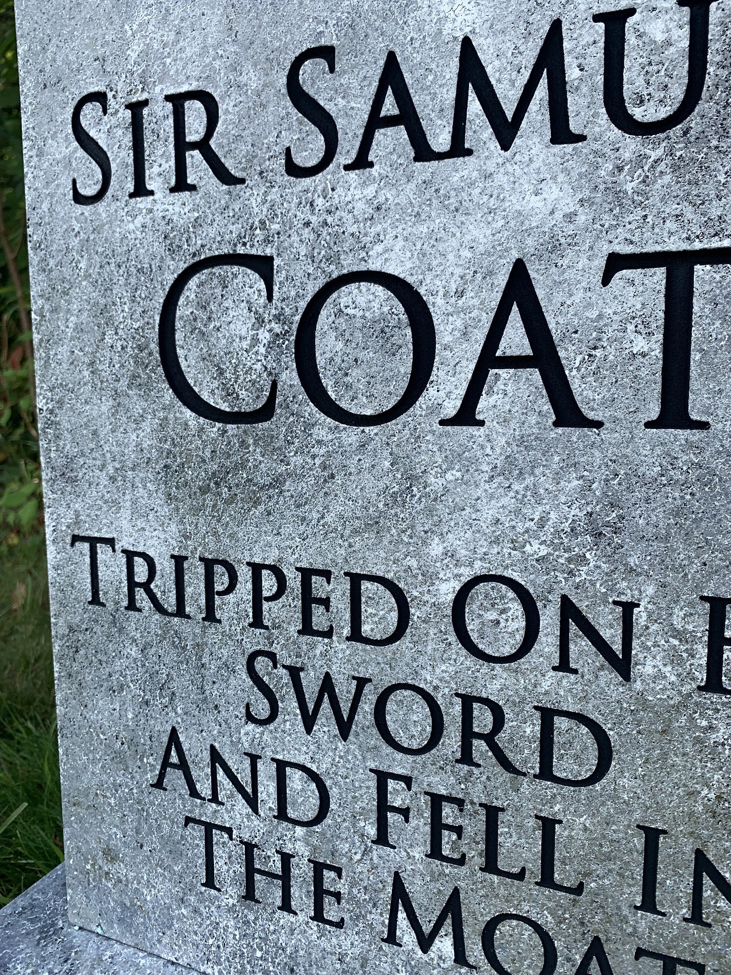 Sir Samuel Coat Funny / Comical Tombstone