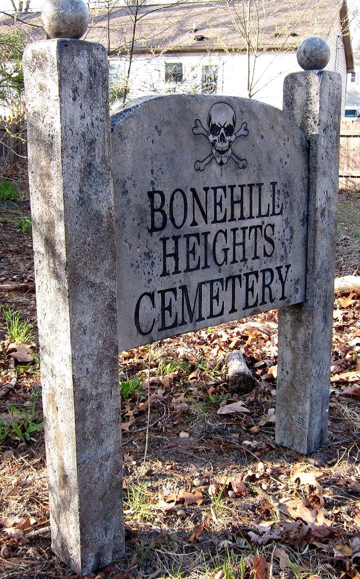 Custom Cemetery Sign Halloween Prop YOU CUSTOMIZE IT!