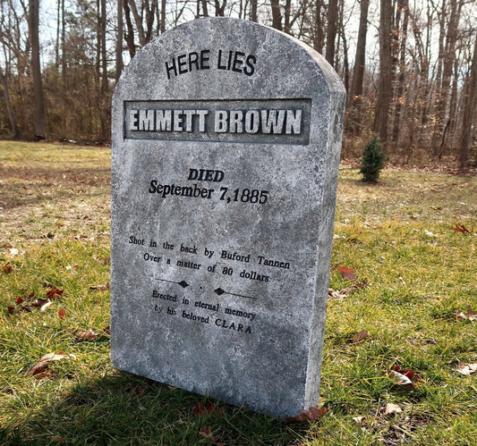Emmett Brown "DOC" Back to the Future 3 III Tombstone