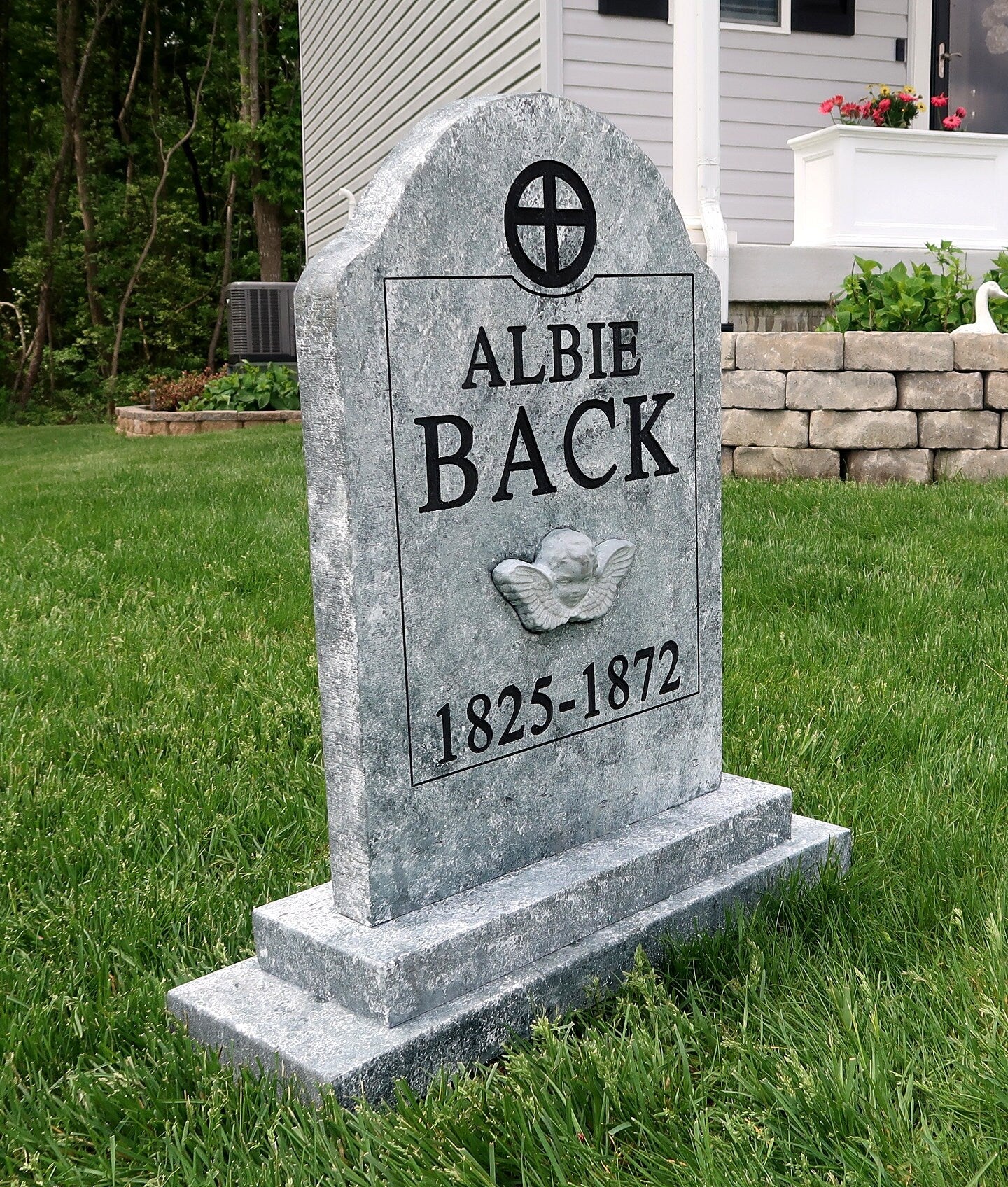 Albie Back Silly Halloween Tombstone