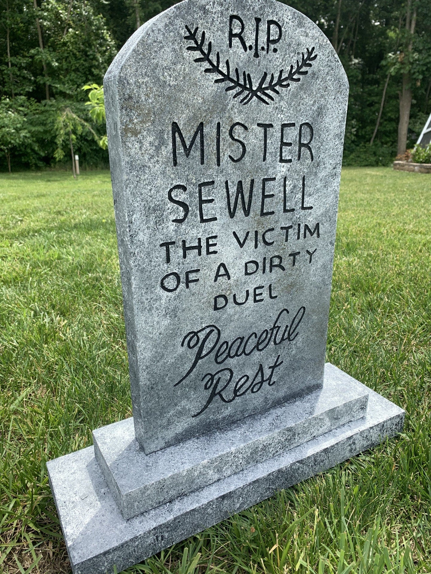 Mister Sewell Peaceful Rest Tombstone Prop