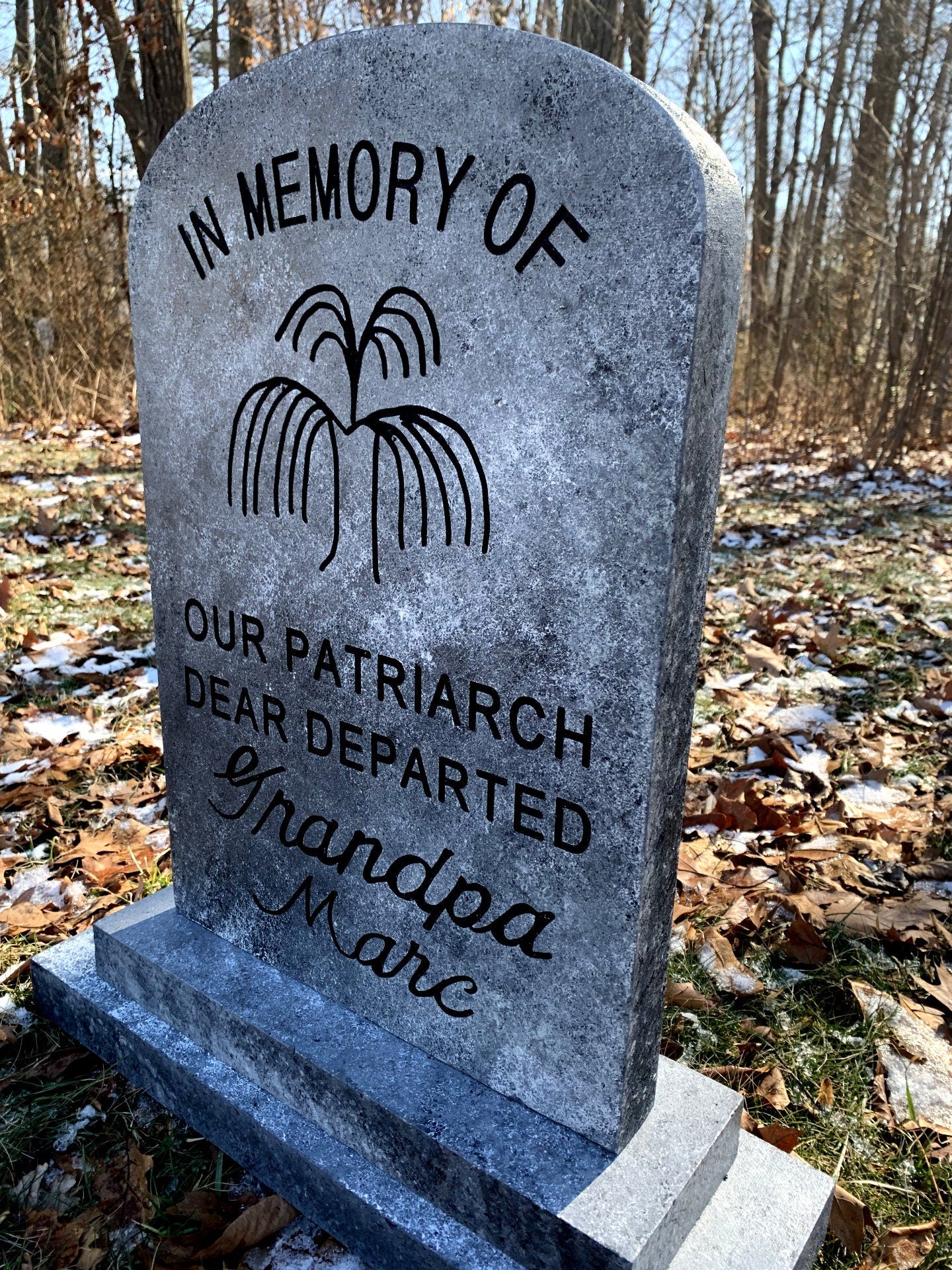 Grandpa Marc Our Patriarch Tombstone