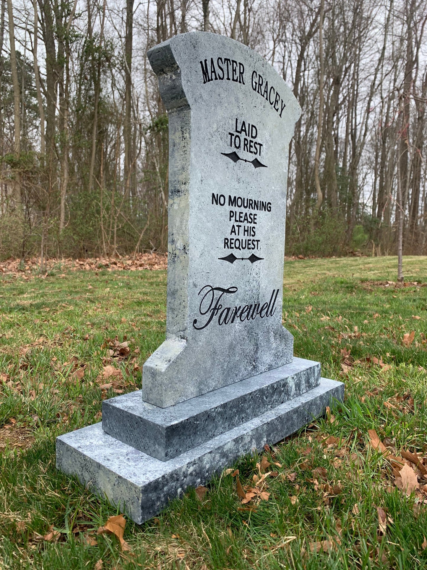 Farewell Master Gracey Tombstone