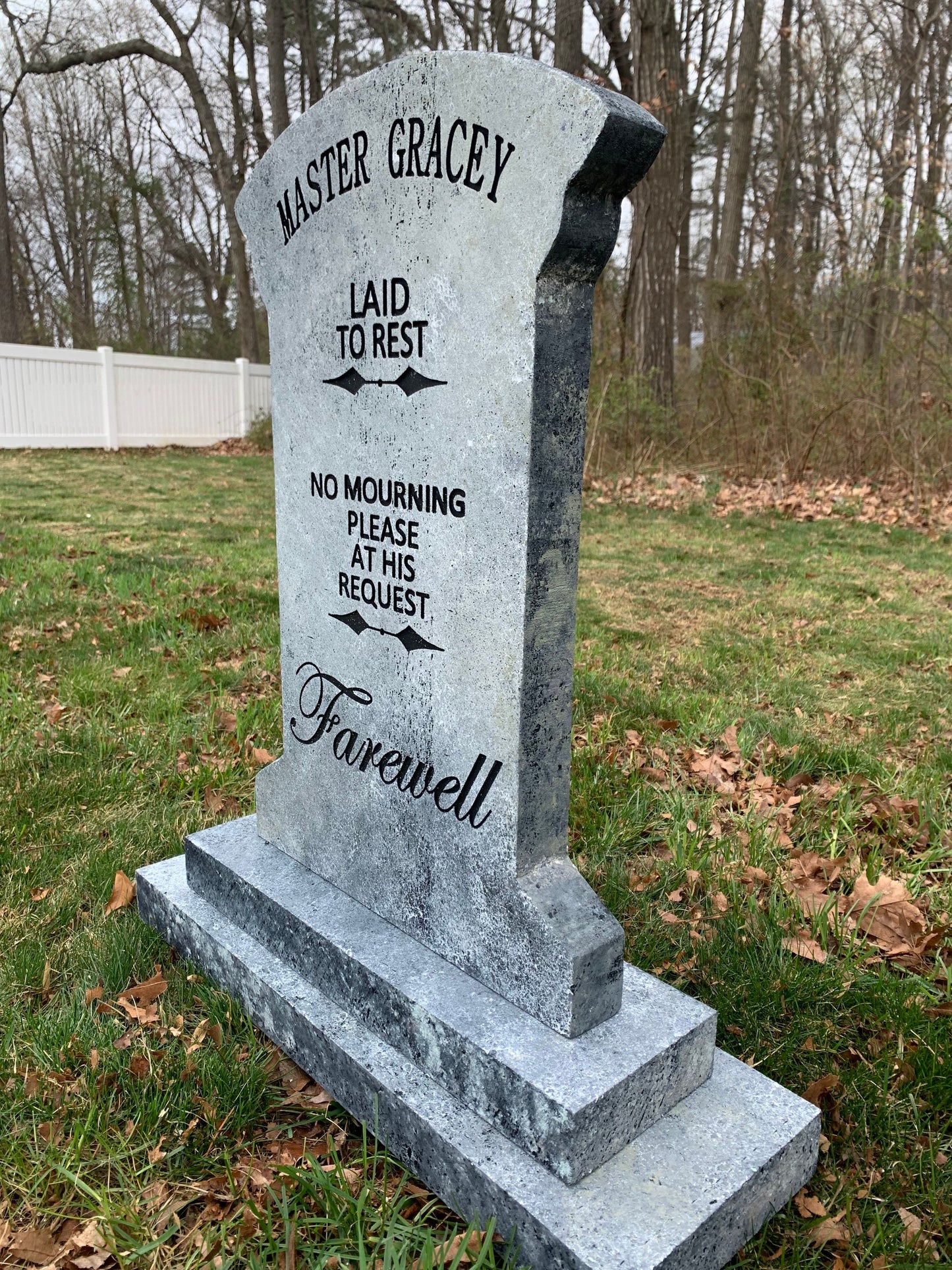 Farewell Master Gracey Tombstone