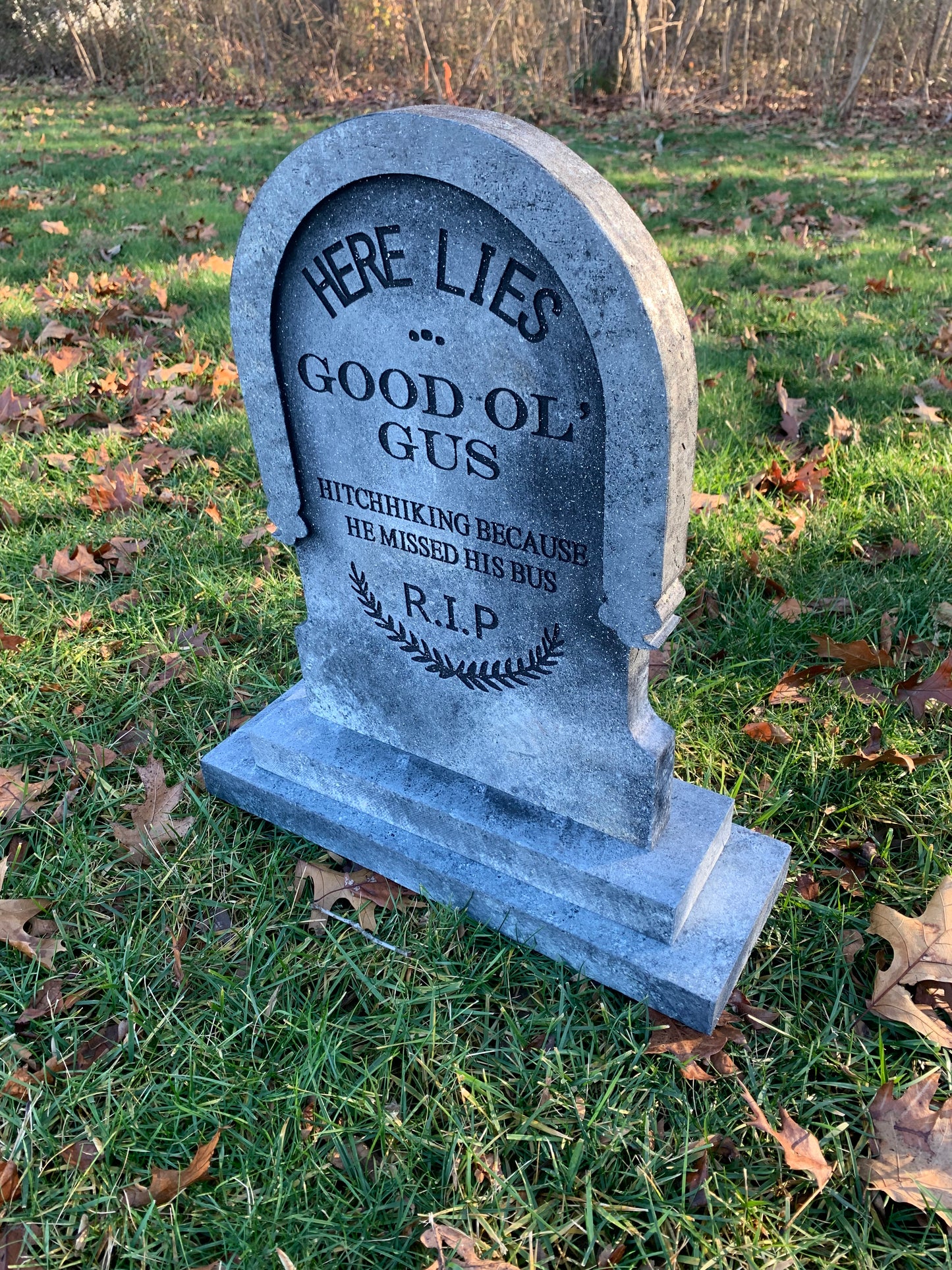 Here Lies Good 'Ol Gus Haunted Mansion Halloween Tombstone