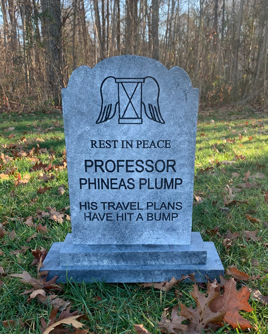 Professor Phineas Plump Hitchhiking Ghosts Haunted Mansion Halloween Tombstone