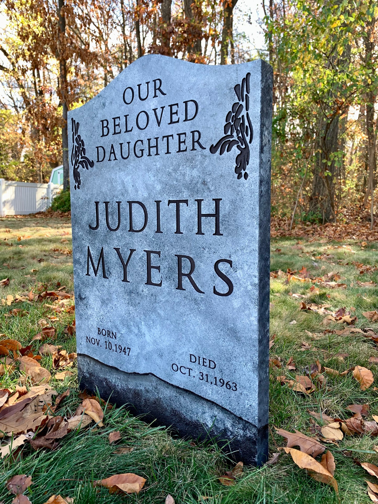 Judith Myers Life Size Movie Replica Halloween Tombstone