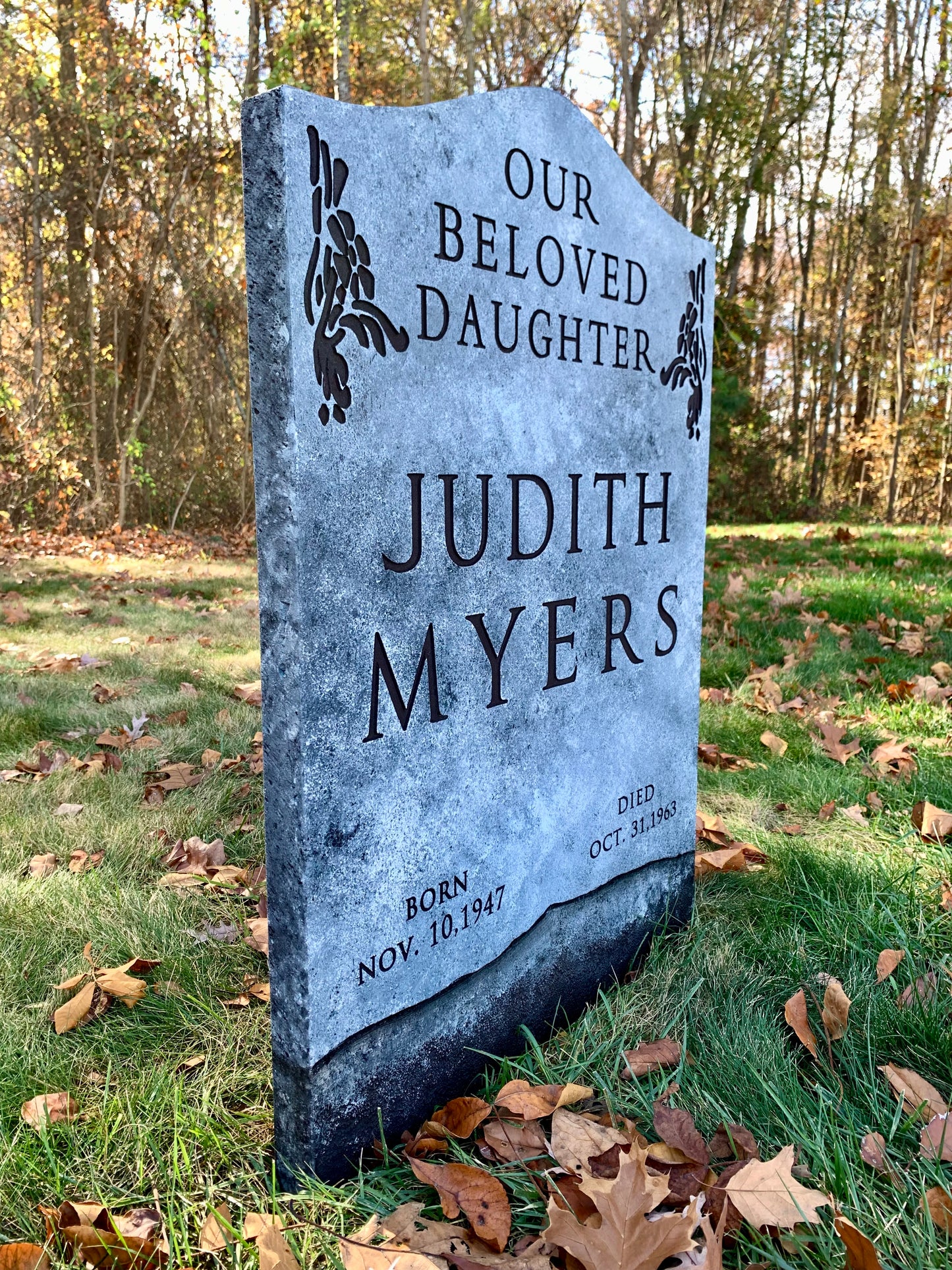 Judith Myers Life Size Movie Replica Halloween Tombstone