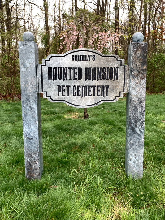 Grimly's Haunted Mansion Cemetery Halloween Yard Prop