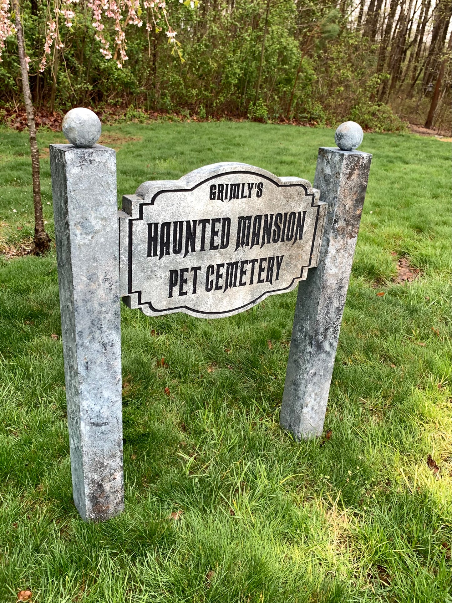 Grimly's Haunted Mansion Cemetery Halloween Yard Prop