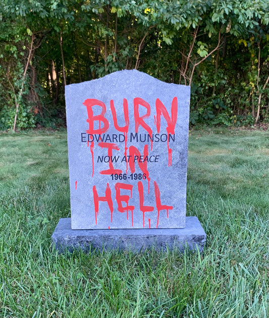 Stranger Things Eddie Munson Burn In Hell Tombstone