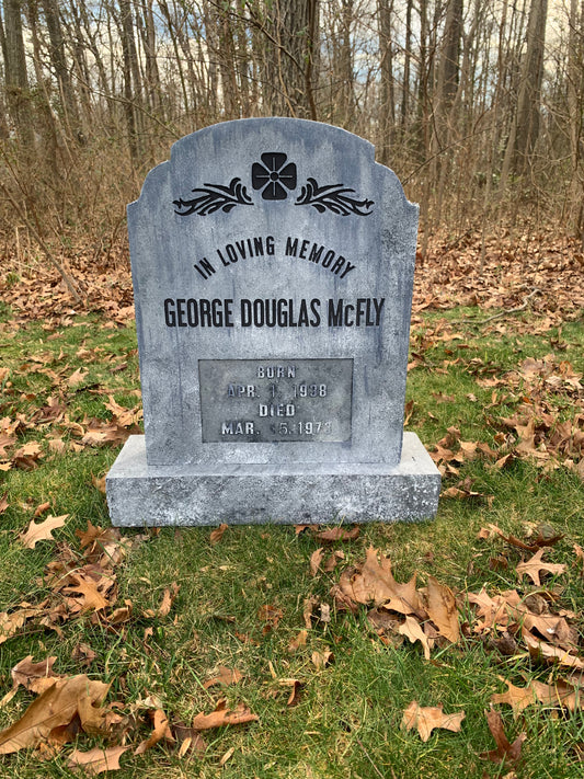 Back to the Future George Mcfly Tombstone Movie Life Size