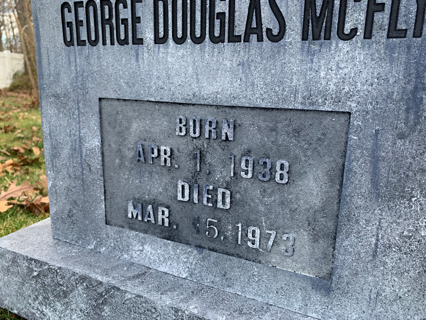 Back to the Future George Mcfly Tombstone Movie Life Size