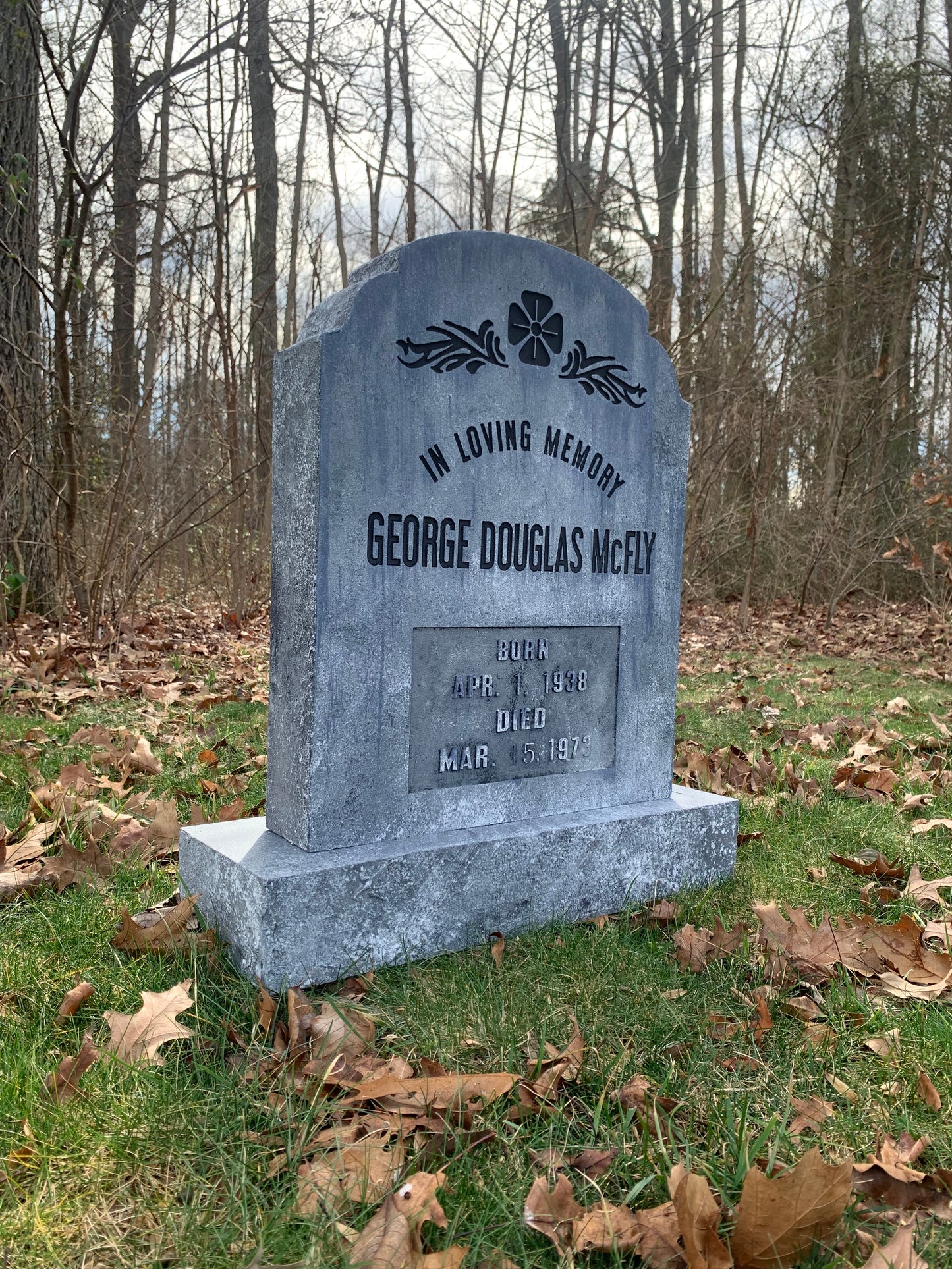 Back to the Future George Mcfly Tombstone Movie Life Size
