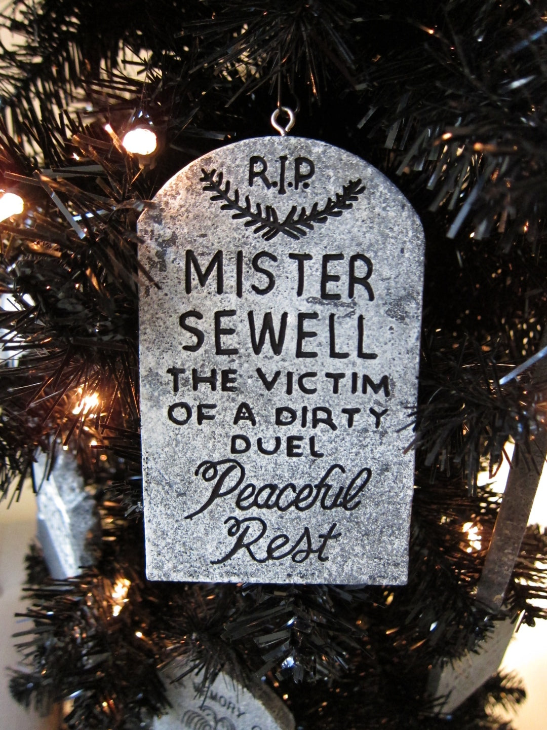Mister Sewell Haunted Mansion Mini Ornament Tombstone