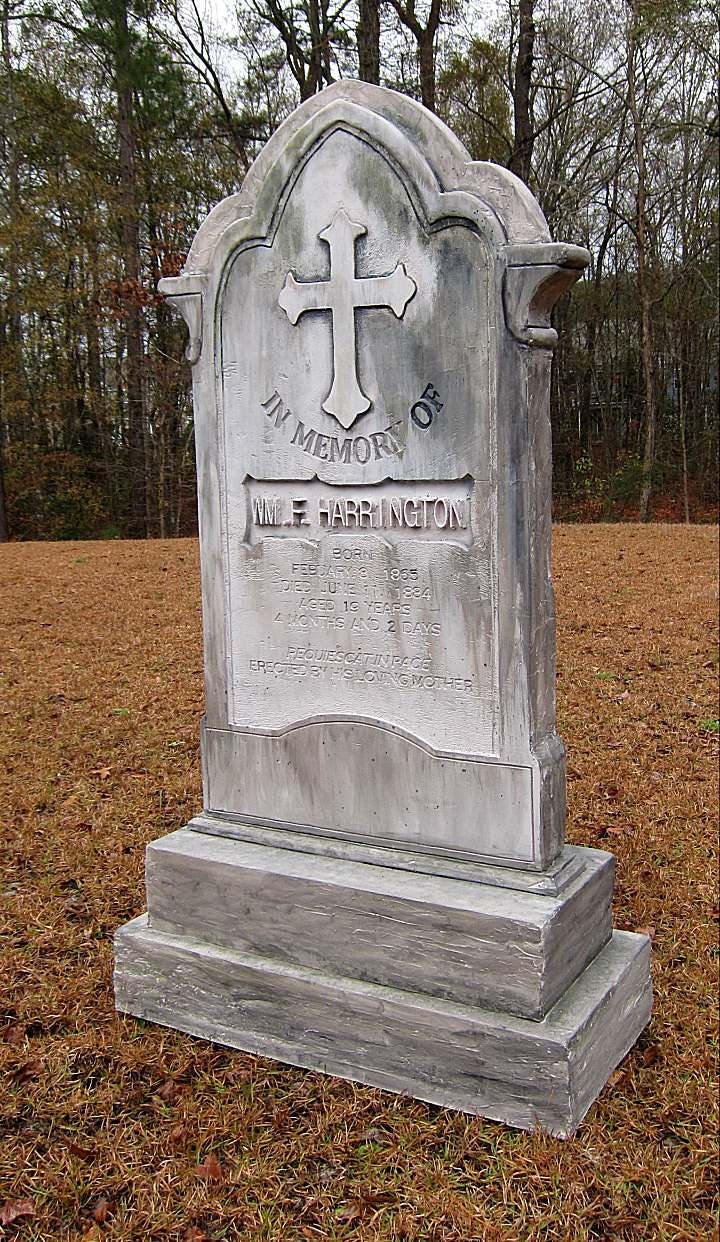 Harrington Tombstone Cemetery Prop Made to Scale