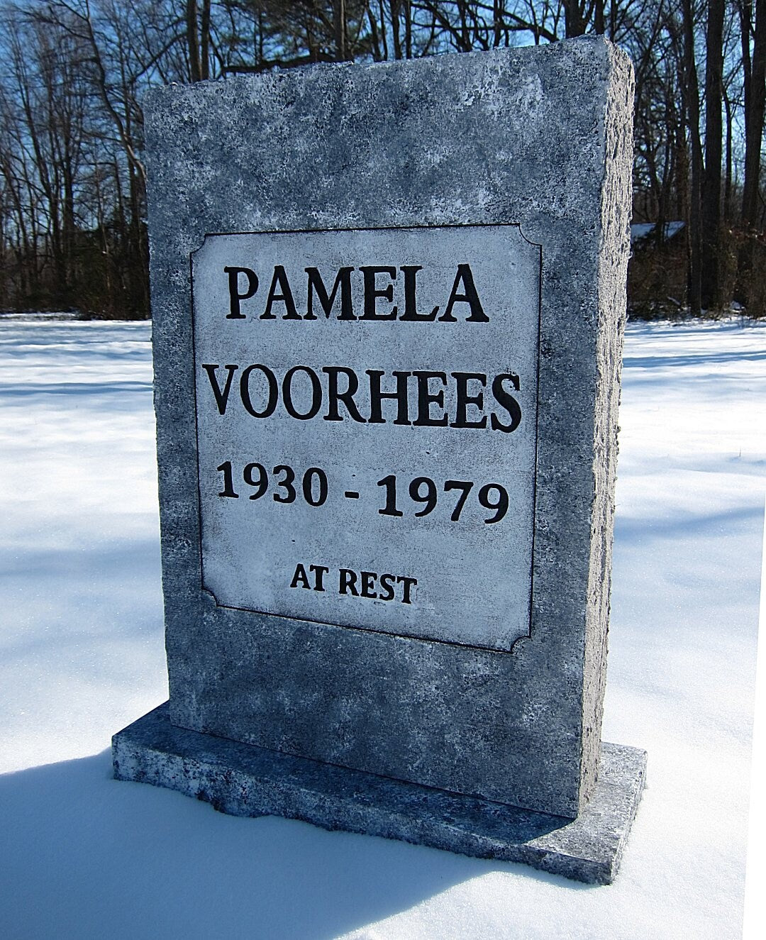 Pamela Voorhees Life Size Tombstone Movie Replica Friday the 13th
