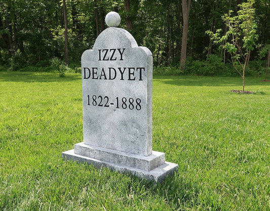 IZZY DEADYET Silly Halloween Tombstone Prop