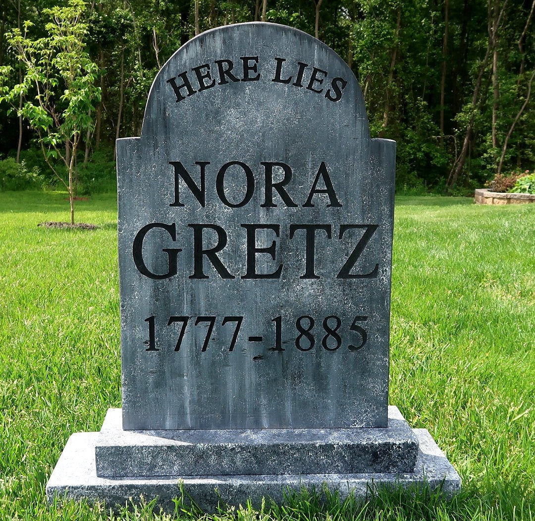 NORA GRETZ Silly Halloween Tombstone Yard Prop