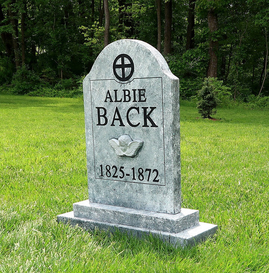 Albie Back Silly Halloween Tombstone