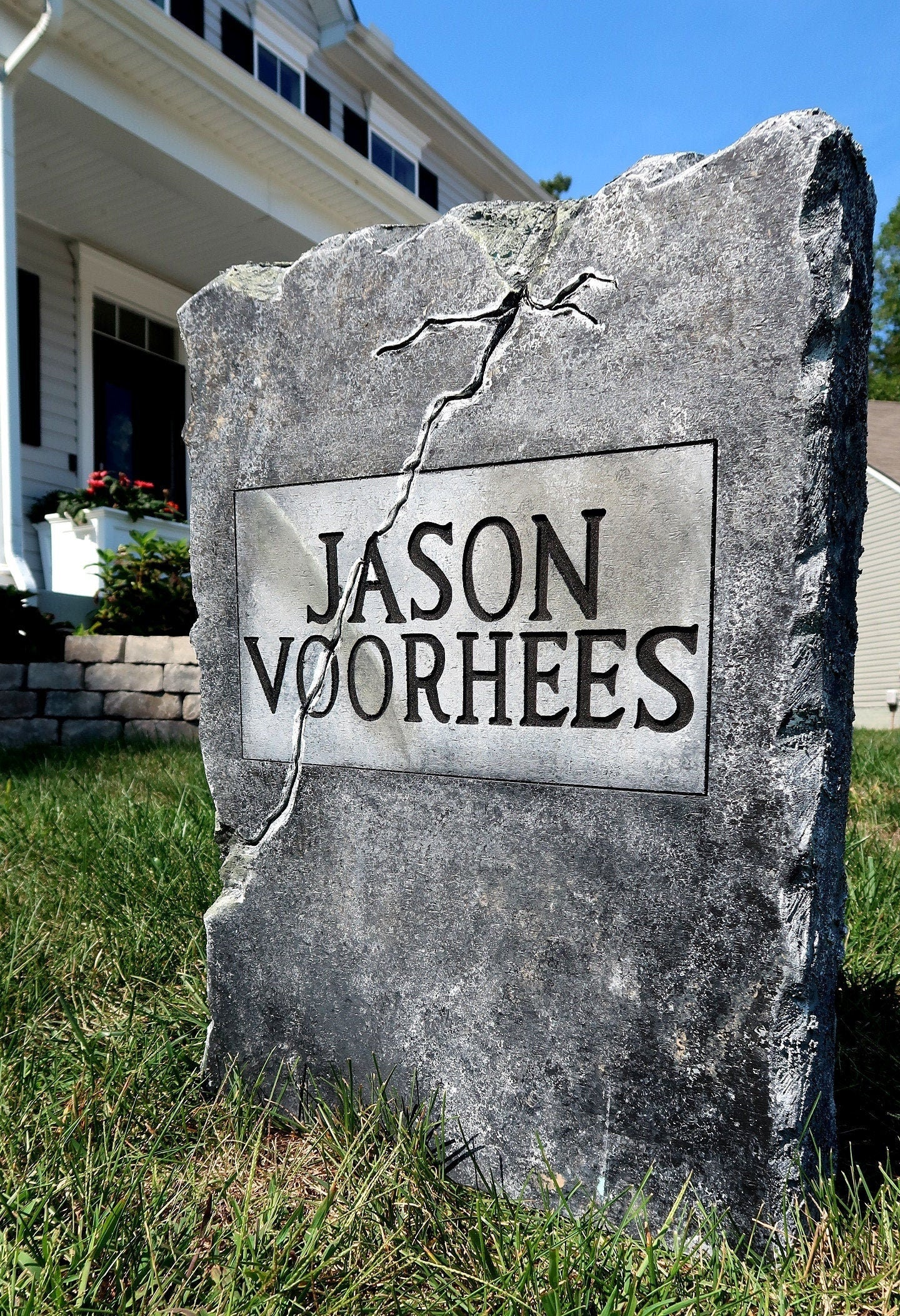 Jason Voorhees Friday the 13th Part 6 Tombstone Halloween Prop