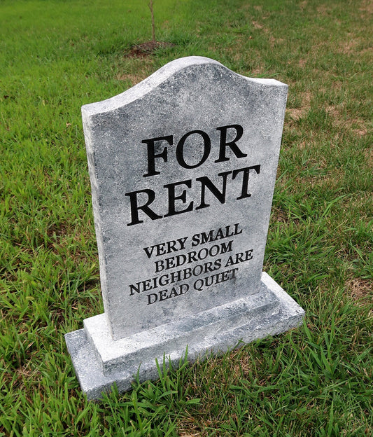 FOR RENT Silly Halloween Tombstone