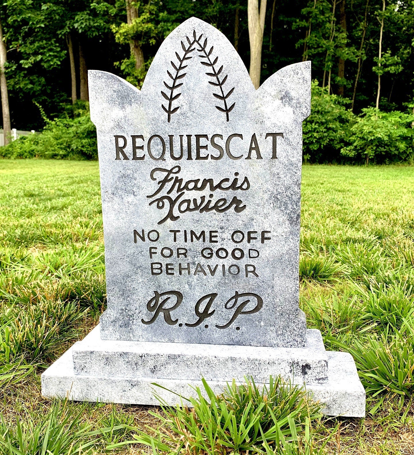 Francis Xavier Requiescat No Time Off Tombstone