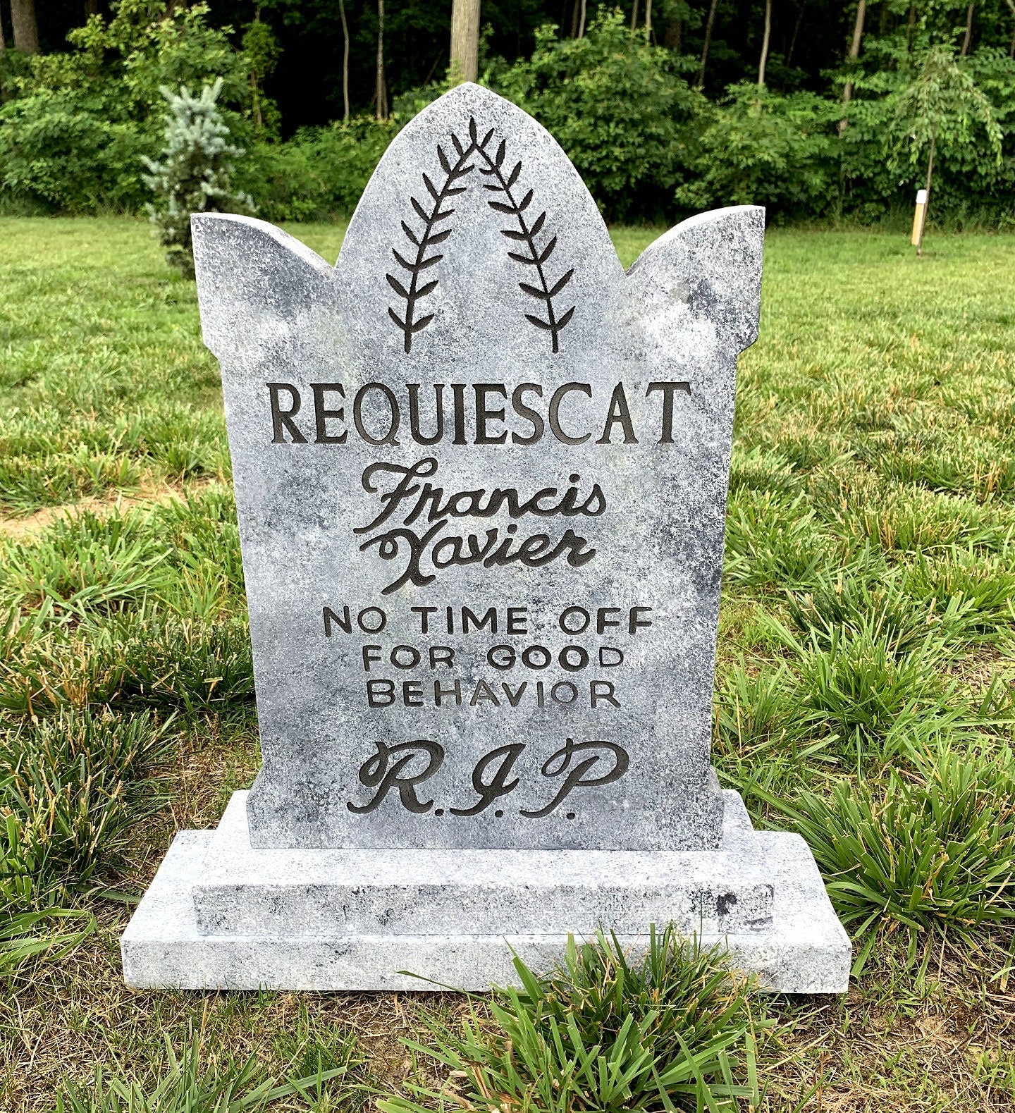 Francis Xavier Requiescat No Time Off Tombstone