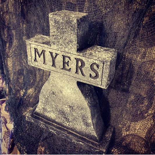 Myers Cross Halloween Mini Tombstone