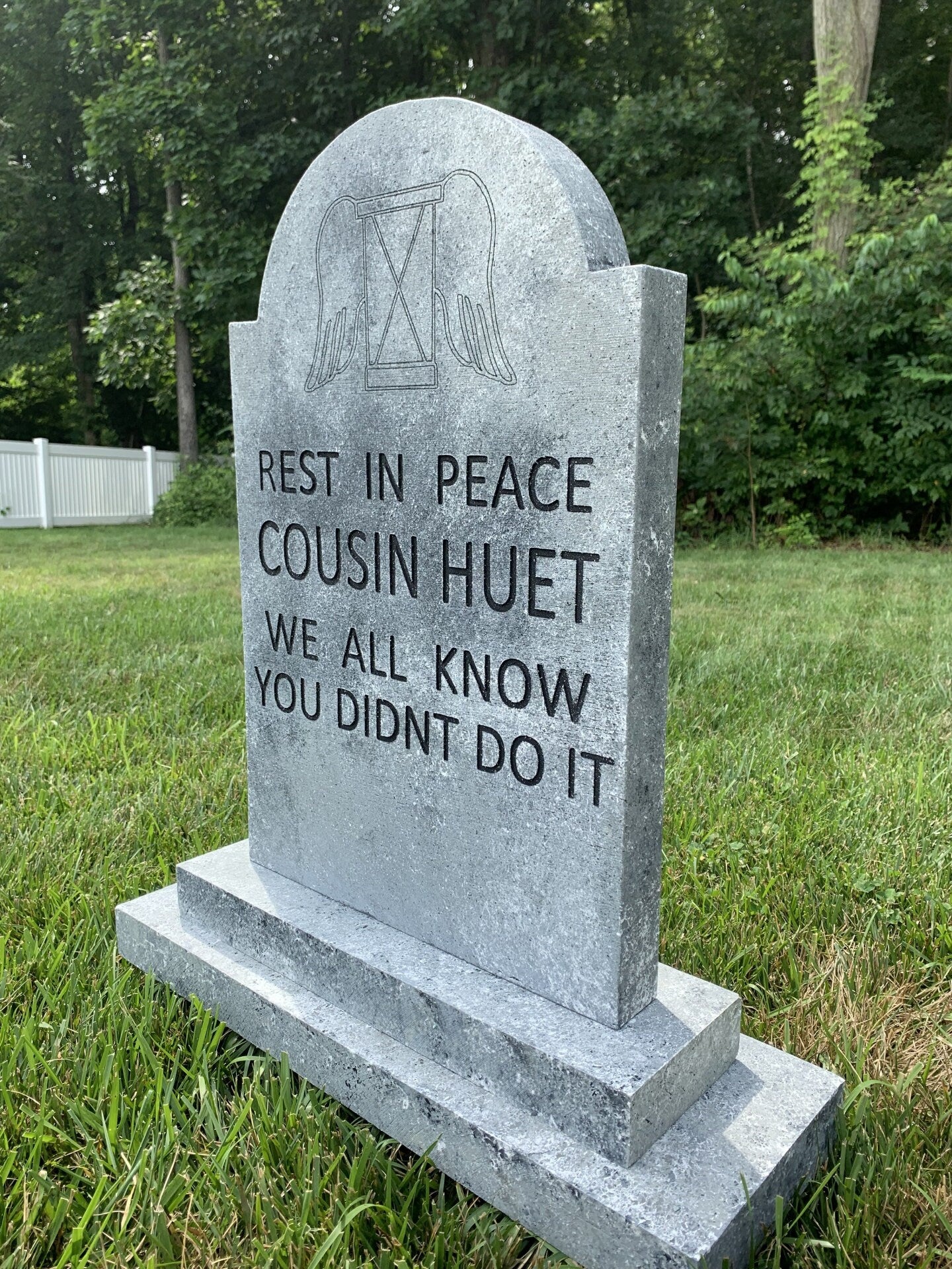 Rest in Peace Cousin Huet Tombstone Prop