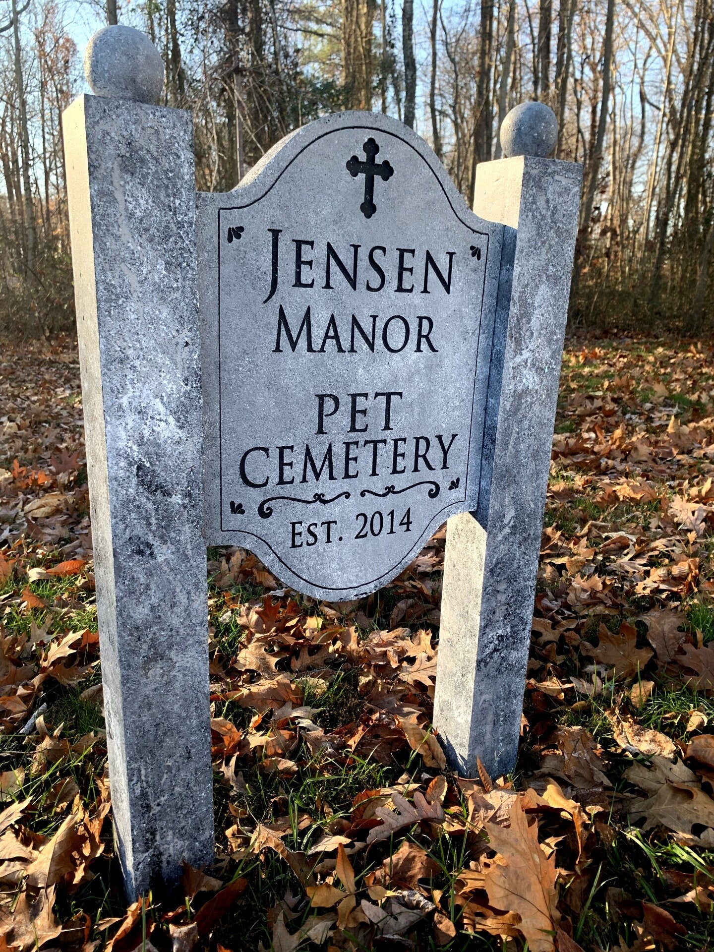 Custom Cemetery Sign Halloween Prop YOU CUSTOMIZE IT!