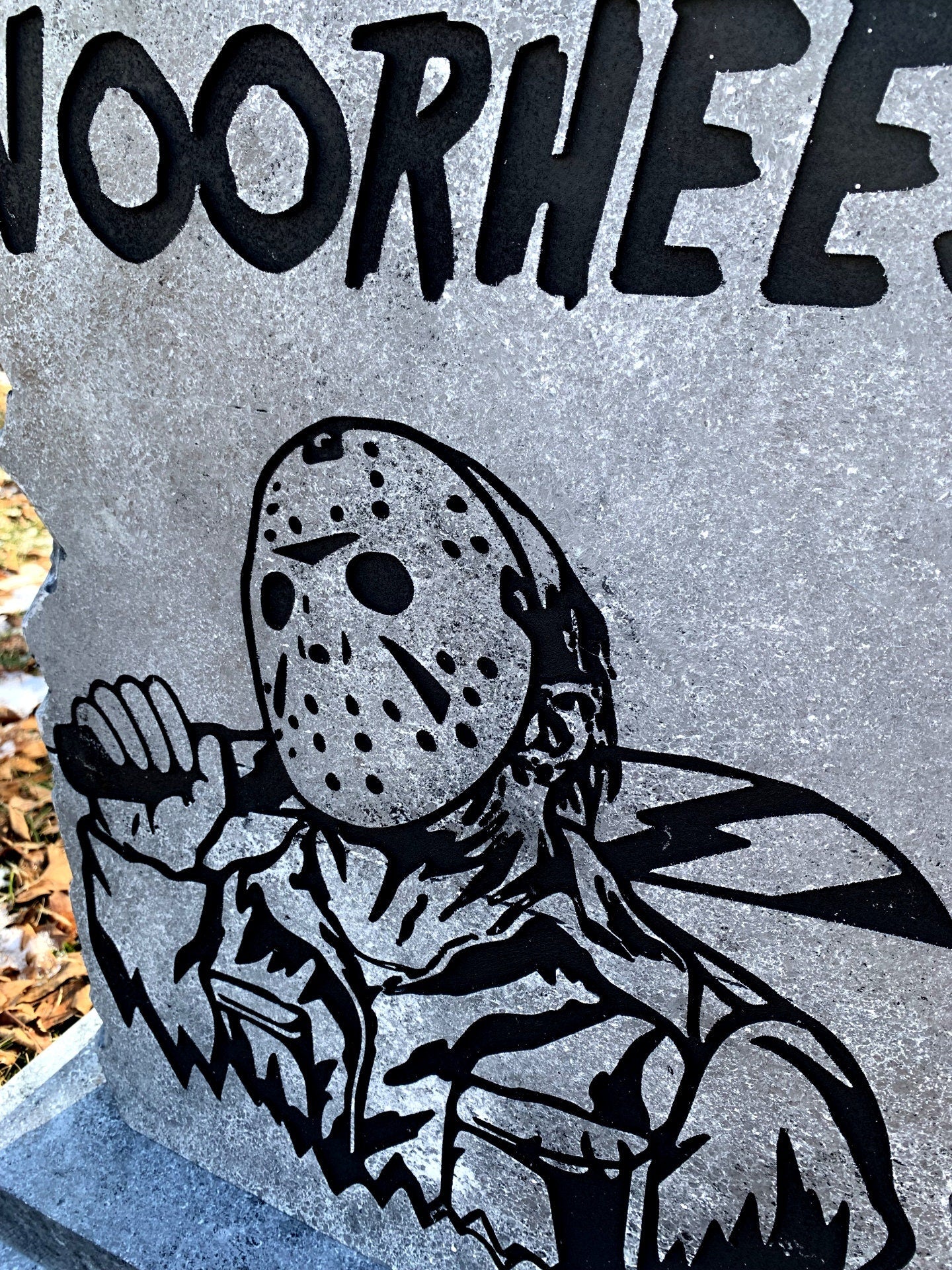 Jason Voorhees Friday the 13th Halloween Character Tombstone