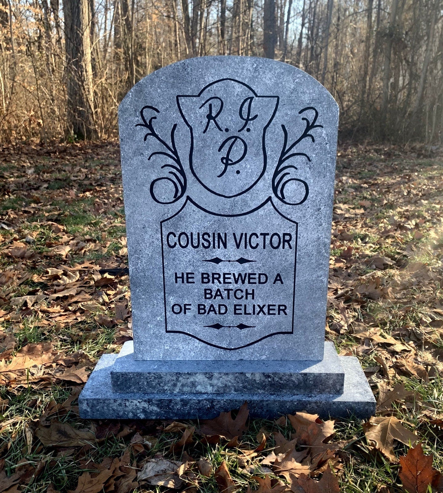 Cousin Victor Brewed a Batch of Bad Elixer Tombstone