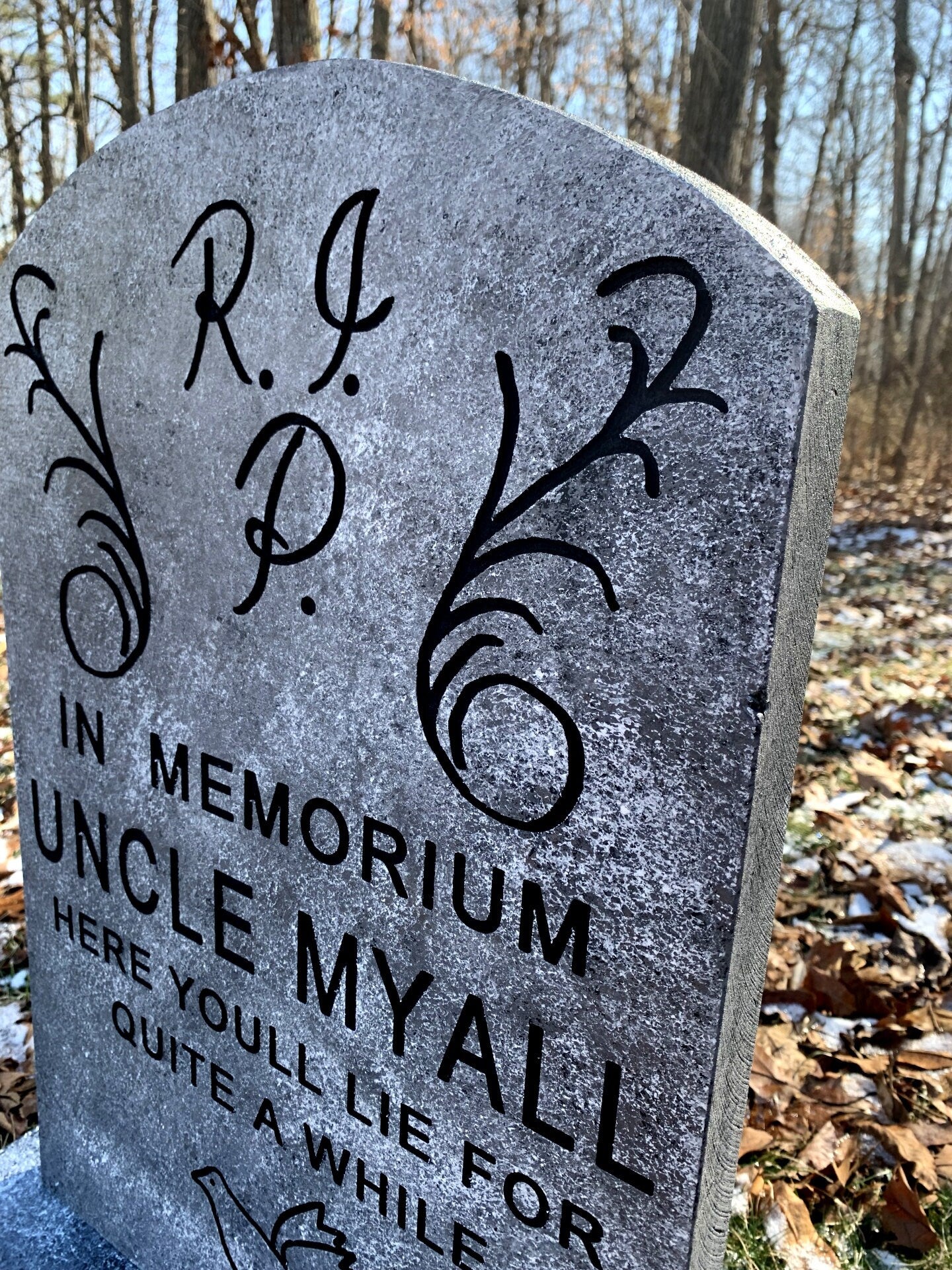 In Memorium Uncle Myall Tombstone Prop